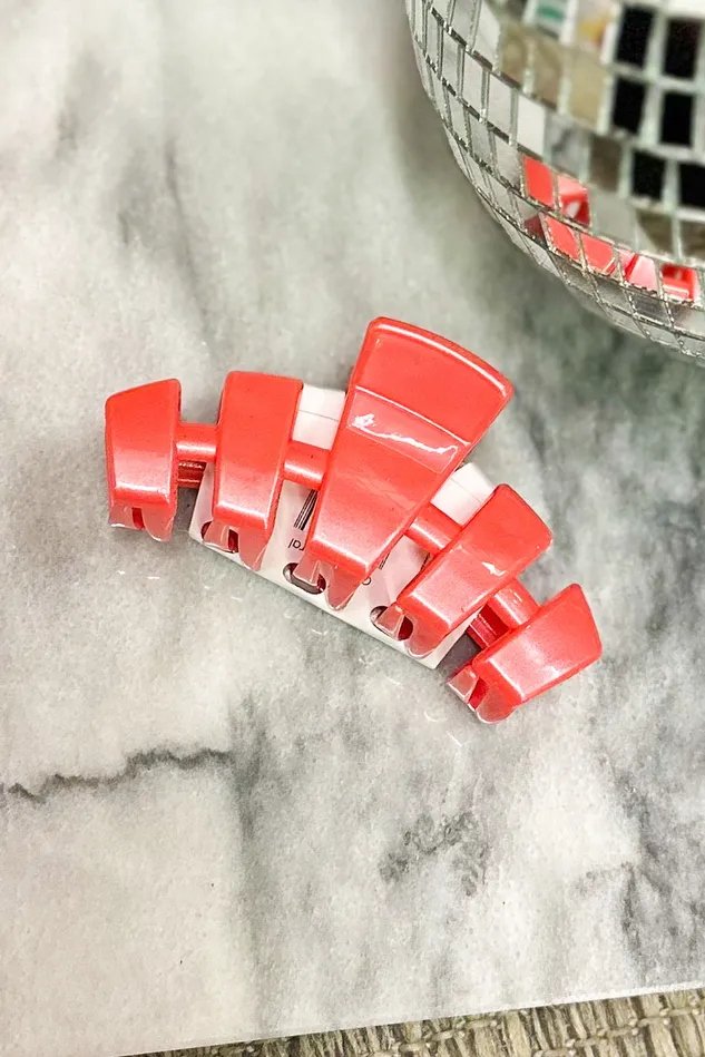 Earrings Teleties Faire Teleties Classic Small Hair Clip Calming Coral