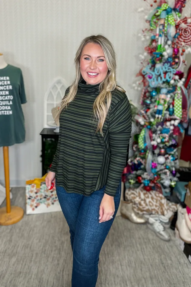 Earrings The Stripe Is Right Turtle Neck Top Haptics