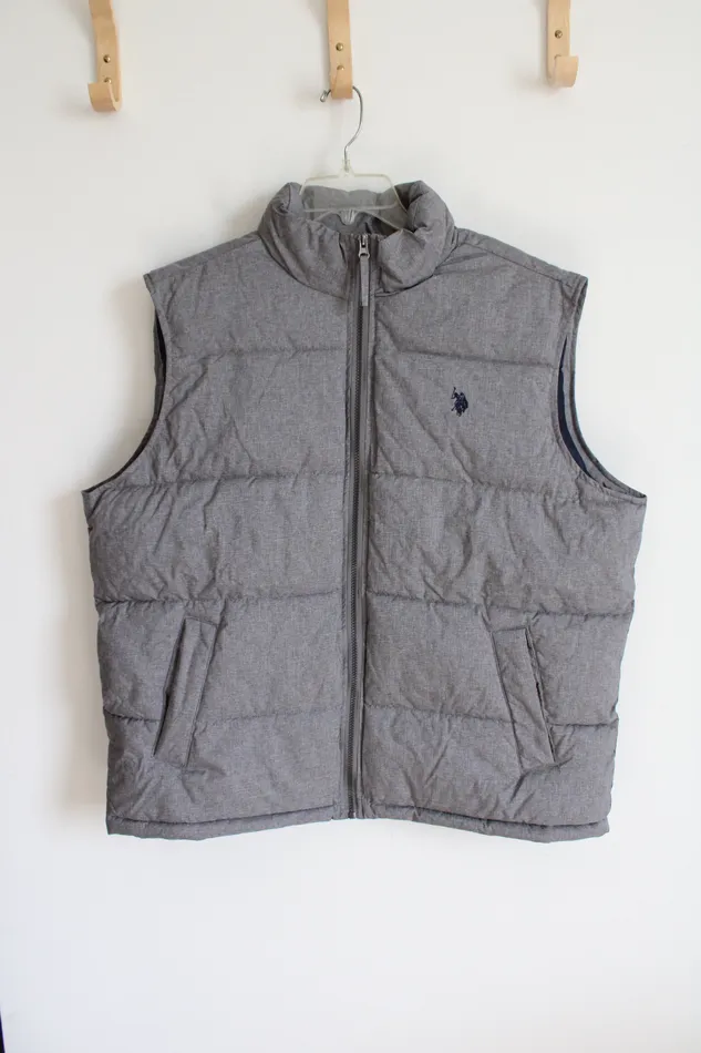 Earrings US Polo US Polo Assn Gray Puffer Vest L