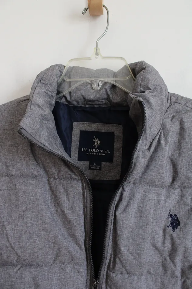 Earrings US Polo US Polo Assn Gray Puffer Vest L