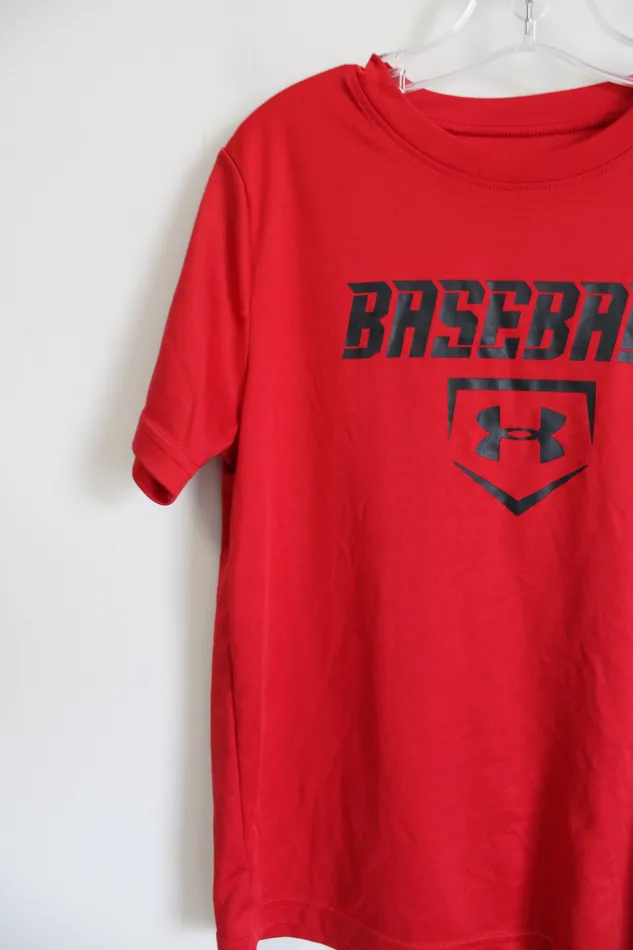 Earrings Under Armour Under Armour Baseball Red shirt Youth S 8