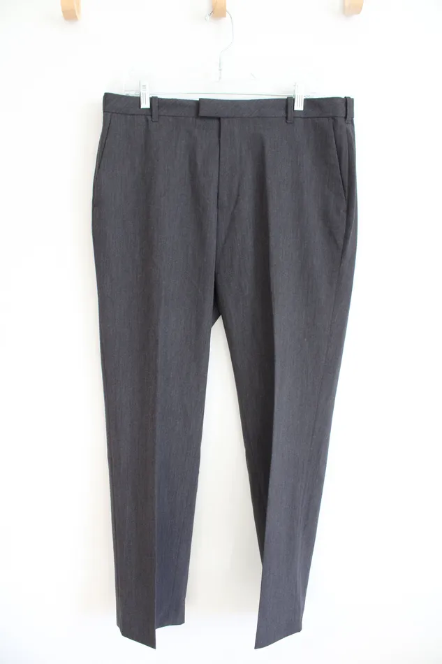 Earrings Van Heusen Van Heusen Dark Gray Dress Pants 34X30