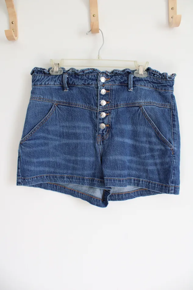Earrings Wild Fable Wild Fable High Waist Paperbag Denim Shorts 16