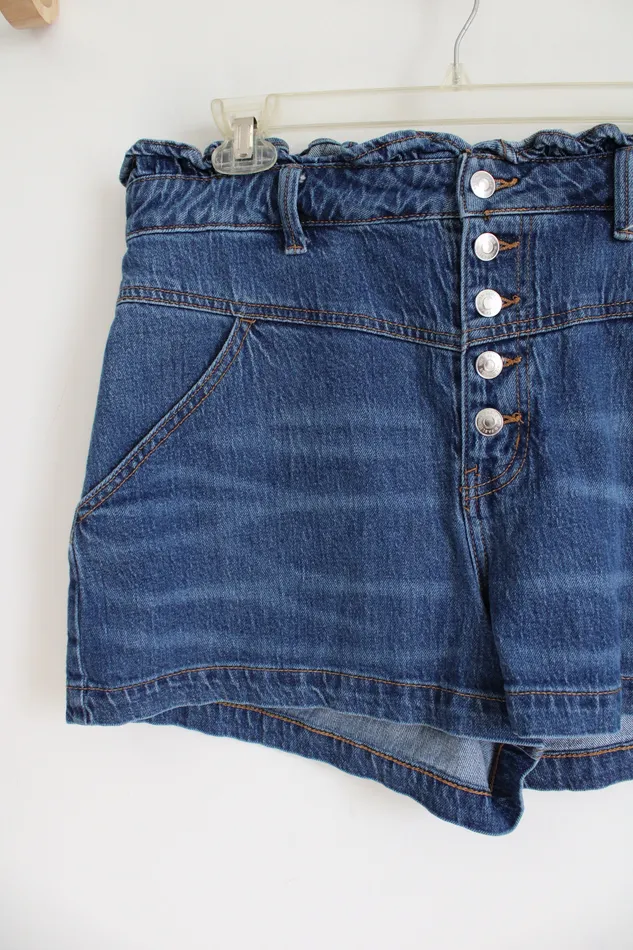Earrings Wild Fable Wild Fable High Waist Paperbag Denim Shorts 16