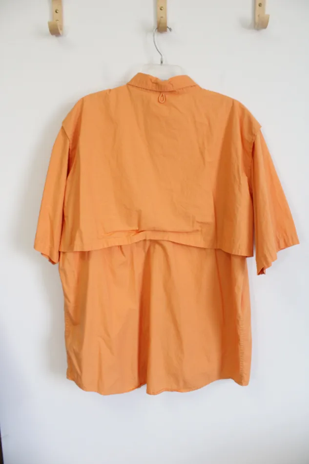 Earrings World Wide Sportsman Worldwide Sportsman Orange Button Down Shirt 2XL