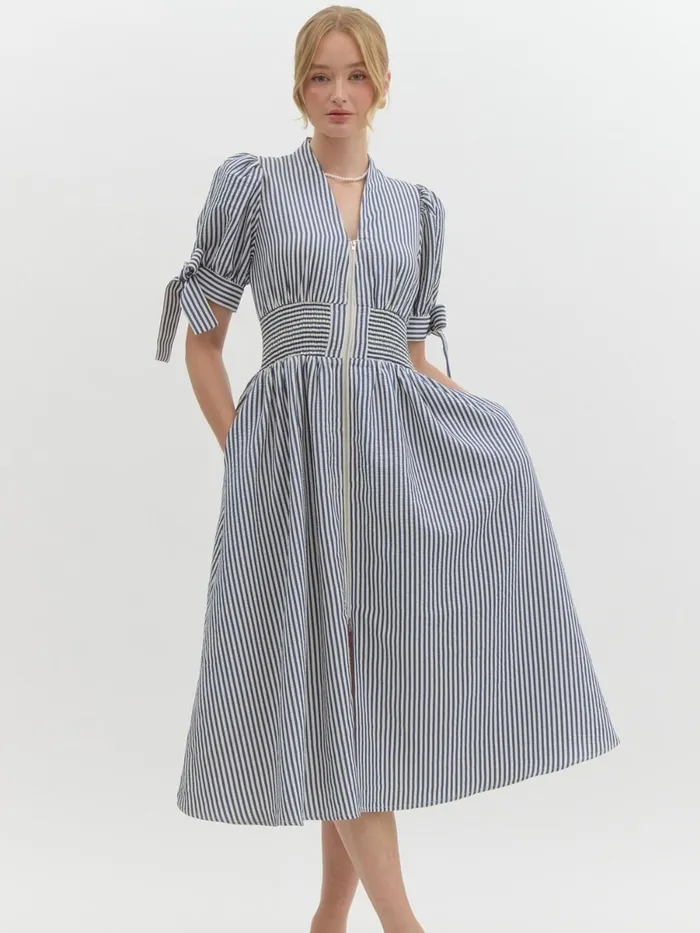 Entro Earrings Allison Midi Dress