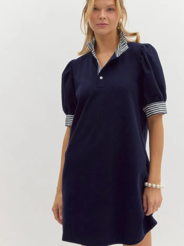 Entro Earrings Charlie Puff Sleeve Dress