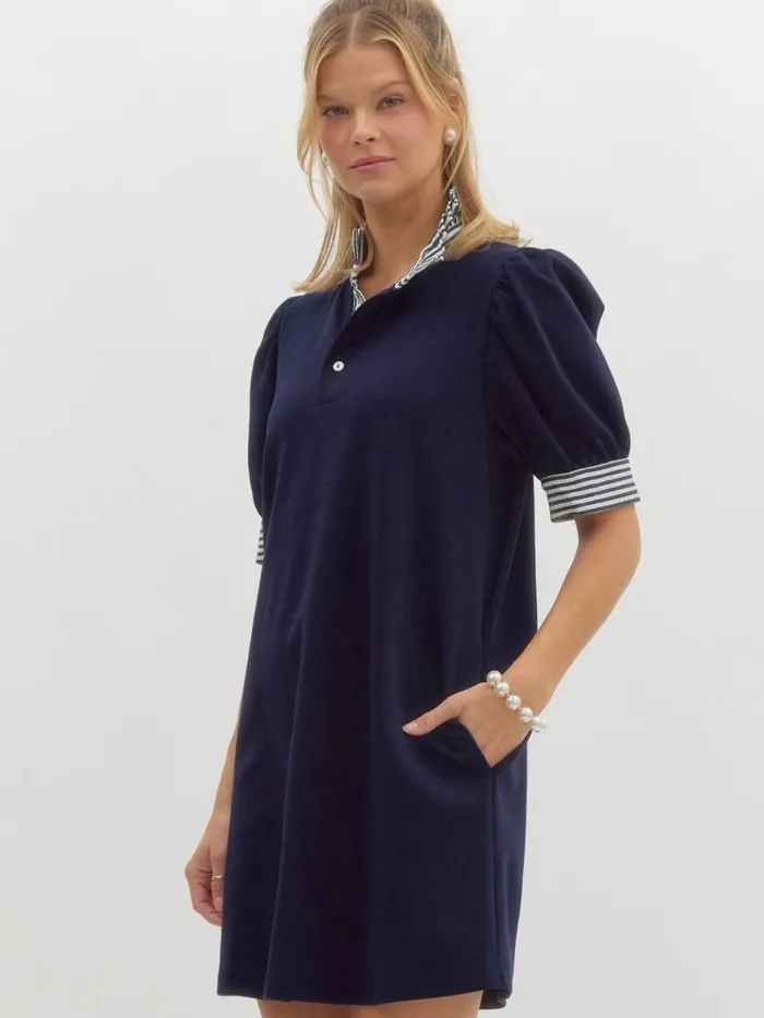 Entro Earrings Charlie Puff Sleeve Dress