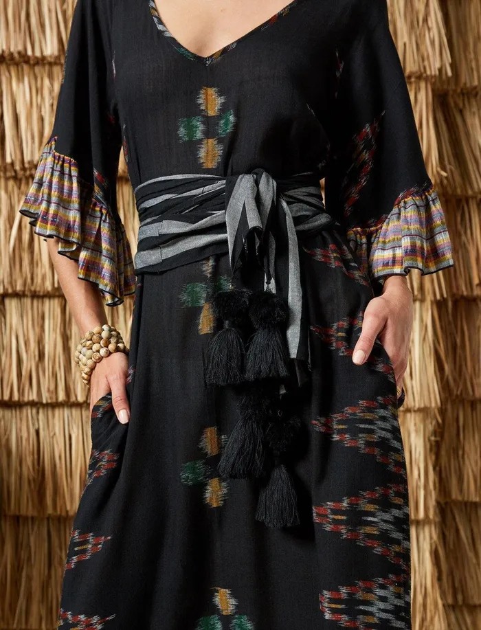 Erika Pea Earrings ESME SASH IKAT BELT