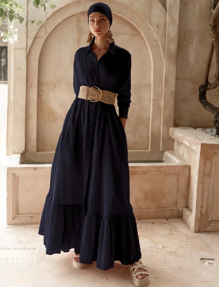 Erika Pea Earrings Evelyn Maxi Dress