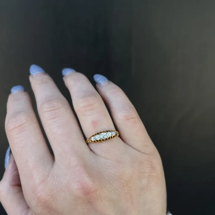 ES Nacht Rings Victorian 055 CTW Old Mine Cut Diamond Ring