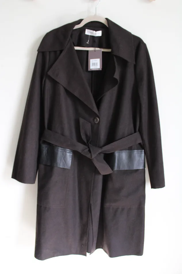 Etienne Aigner Earrings NEW Etienne Aigner Espresso Wool Trench Coat