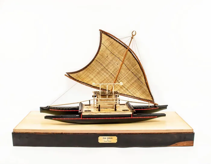 Fijian Drua Twin Hull Scale Model Complete with Display Case HAWAIIDECOR Necklaces Fijian Drua Twin Hull Scale Model Complete with Display Case HAWAIIDECOR Necklaces