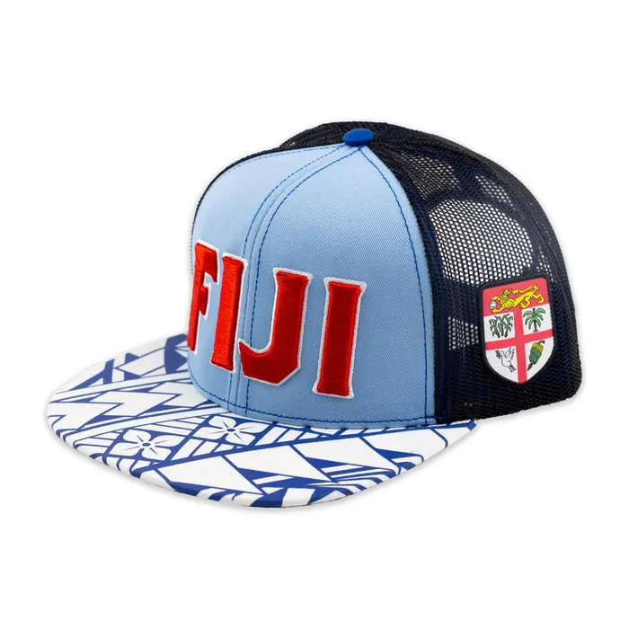 Flat Visor Fiji Ball Cap Light Blue GREATMOUNTAINWE Necklaces