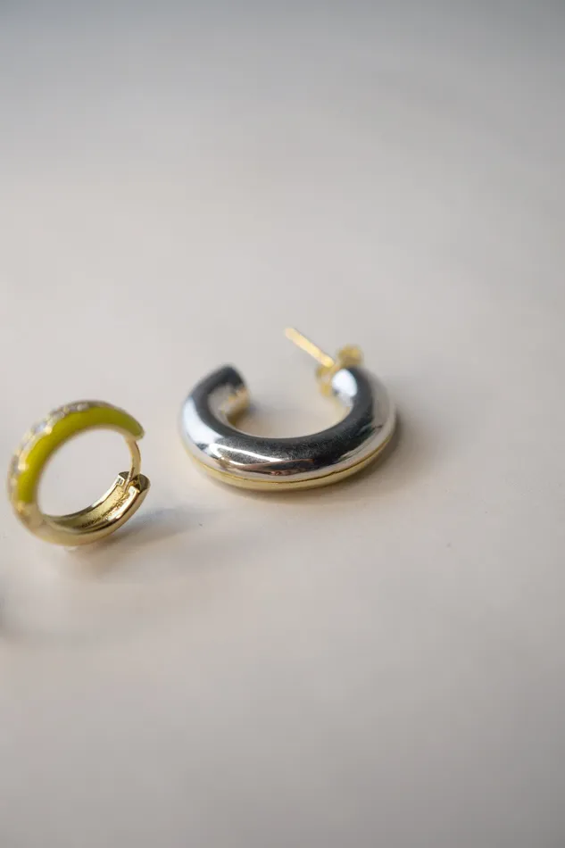 Foe Dear Earrings CZ Hoop Earrings Pack Set of 3