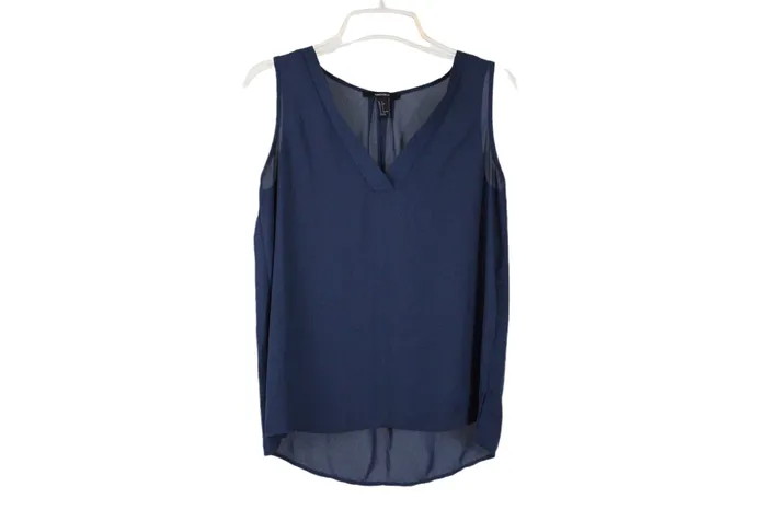 Forever 21 Rings Forever 21 Blue Chiffon Tank S