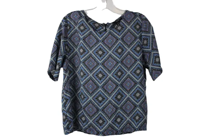Forever 21 Rings Forever 21 Blue Patterned Blouse M