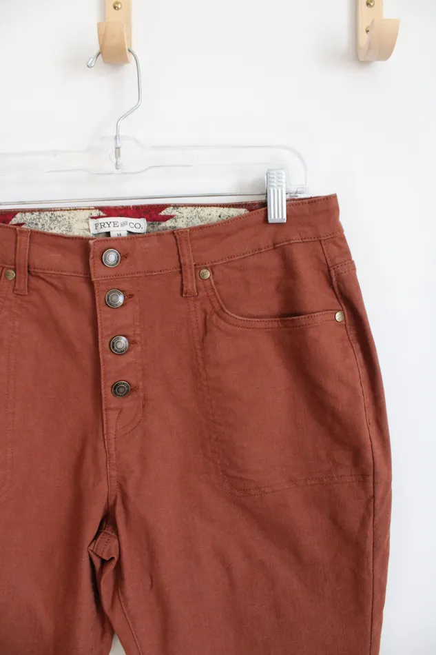 Frye And Co Rust Orange High Waisted Pants 14 Frye And Co Necklaces