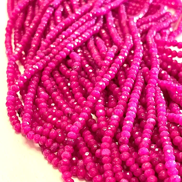 Fuchsia Jade 4mm Faceted Rondelle Fuchsia Jade BeadsGemstone BeadsNatural Gemstone Peppy Beads Earrings Fuchsia Jade 4mm Faceted Rondelle Fuchsia Jade BeadsGemstone BeadsNatural Gemstone Peppy Beads Earrings
