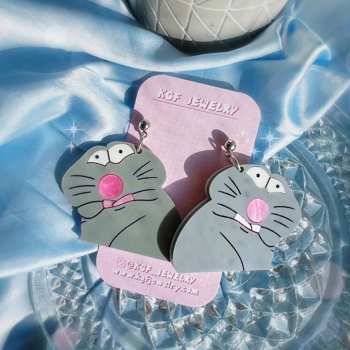 Gagging Remy Acrylic Earrings Keychain Pin kgfjewelry Earrings