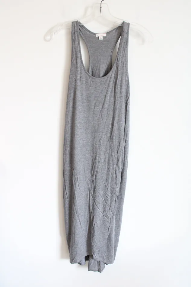 Gap Earrings Gap Solid Gray Sleeveless Dress M