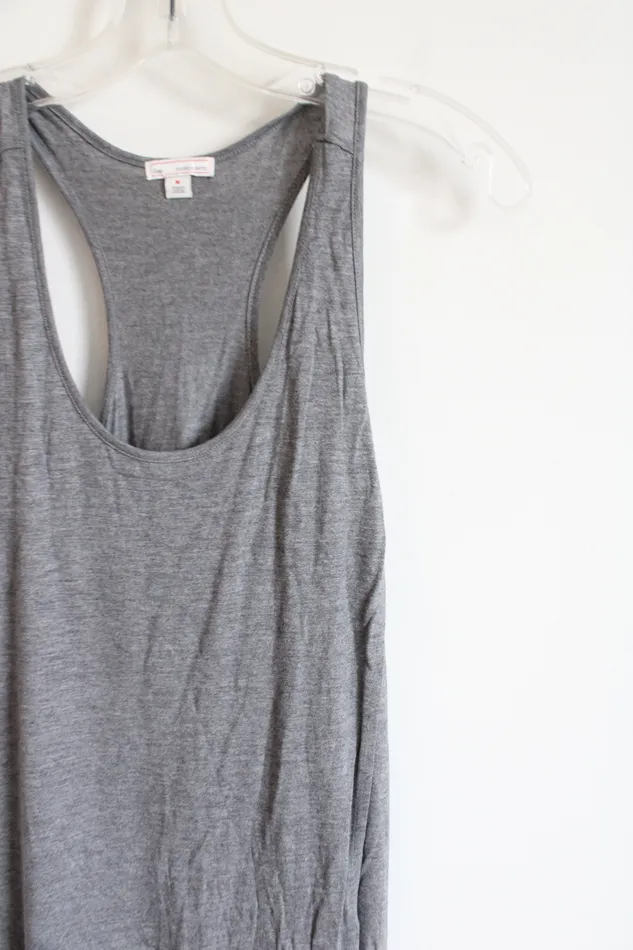 Gap Earrings Gap Solid Gray Sleeveless Dress M