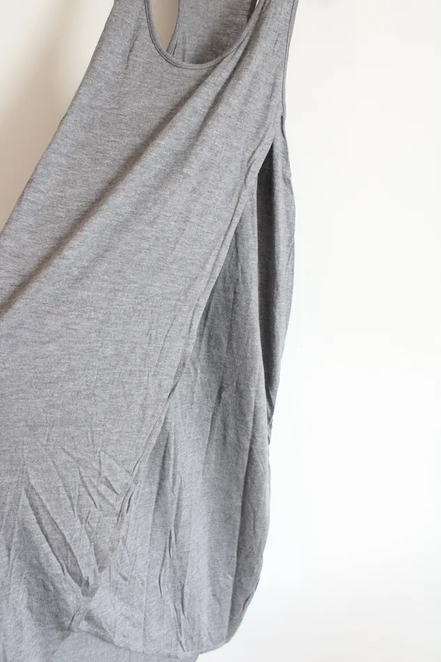 Gap Earrings Gap Solid Gray Sleeveless Dress M