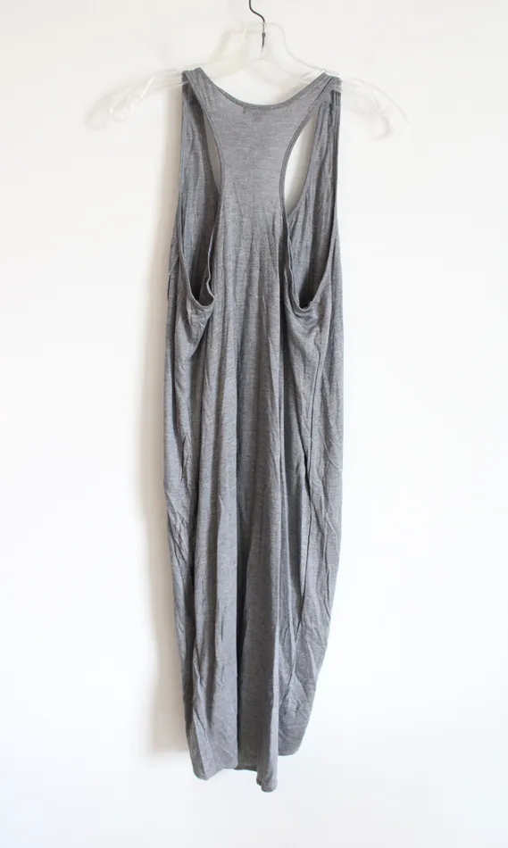 Gap Earrings Gap Solid Gray Sleeveless Dress M
