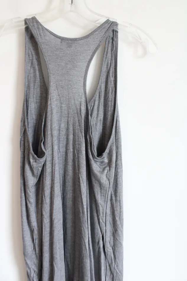 Gap Earrings Gap Solid Gray Sleeveless Dress M