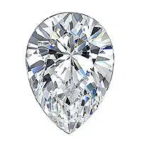 GemFind Earrings 100 Carat Pear Lab Grown Diamond