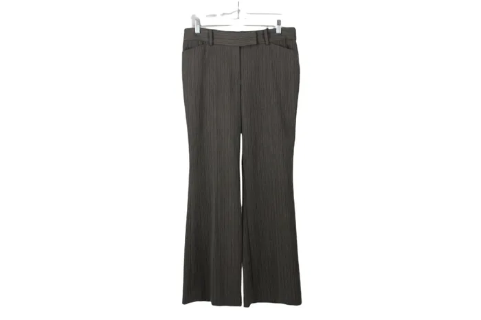 George Earrings George Brown Striped Dress Pants 8