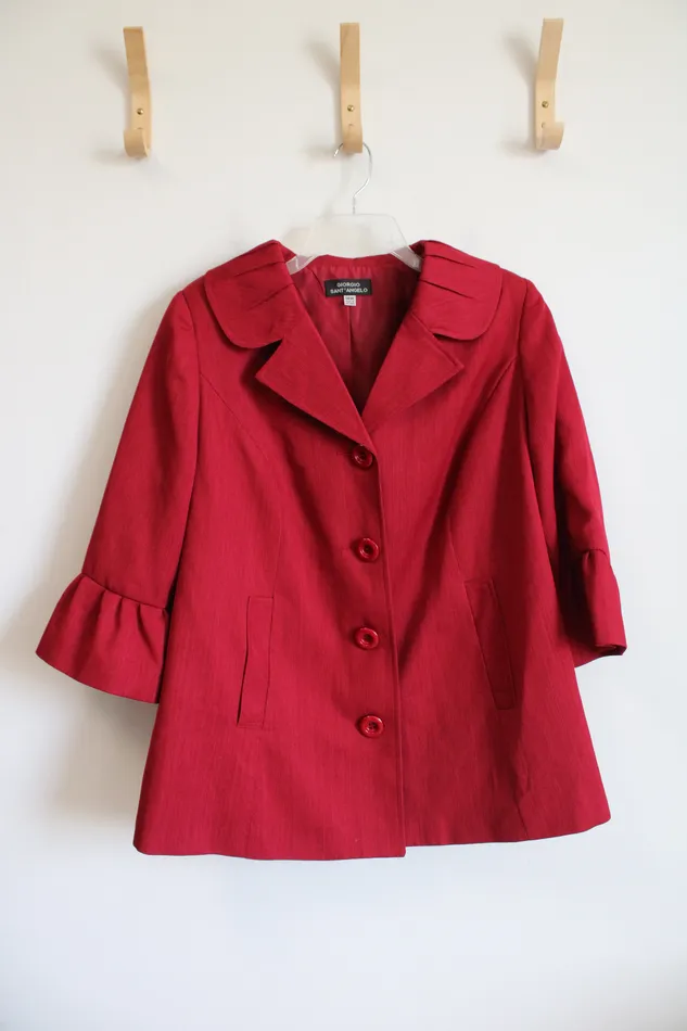 Giorgio SantAngelo Red Blazer 14W Giorgio Sant Angelo Earrings