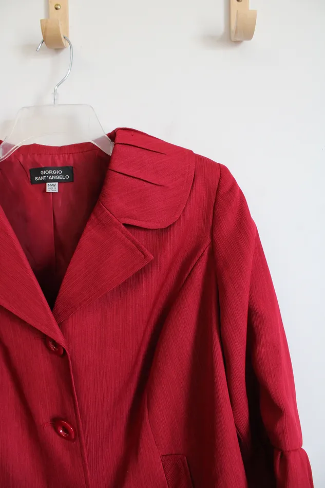 Giorgio SantAngelo Red Blazer 14W Giorgio Sant Angelo Earrings