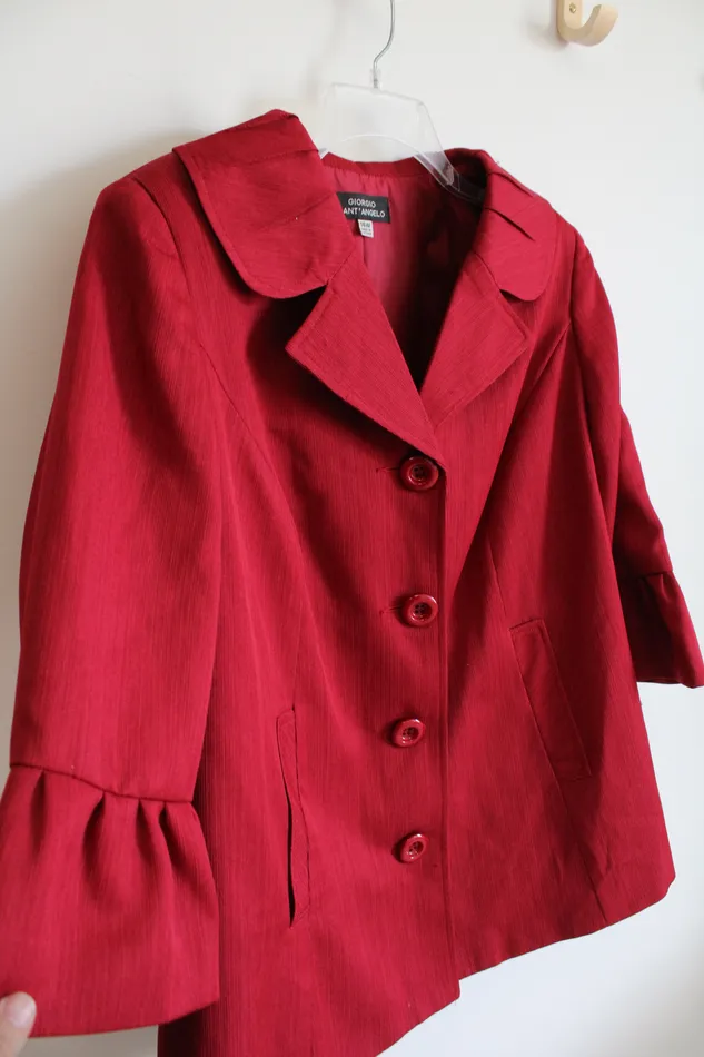 Giorgio SantAngelo Red Blazer 14W Giorgio Sant Angelo Earrings