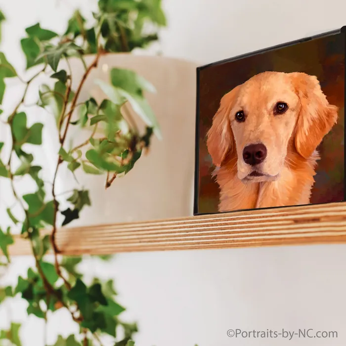 Golden Retriever Digital Portrait Portraits by NC Earrings