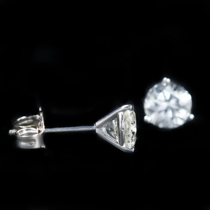 Grandeur NY Earrings 14K White Gold 124 CTW Sapphire Stud Earrings