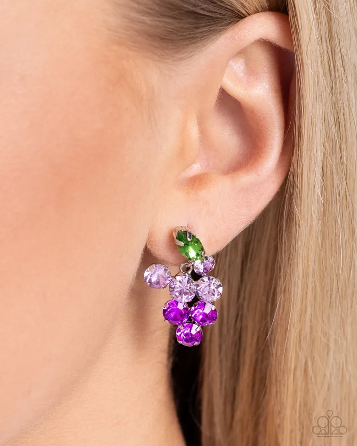 Grapevine Grace Purple Paparazzi Accessories Earrings