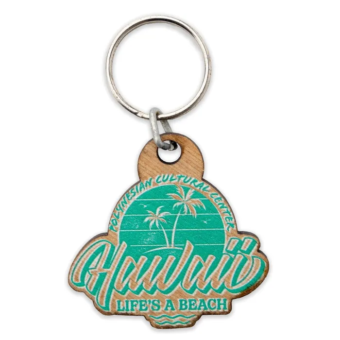 GREATMOUNTAINWE Necklaces Polynesian Cultural Center Lifes a Beach Wood Keyring and Fob GREATMOUNTAINWE Necklaces Polynesian Cultural Center Lifes a Beach Wood Keyring and Fob