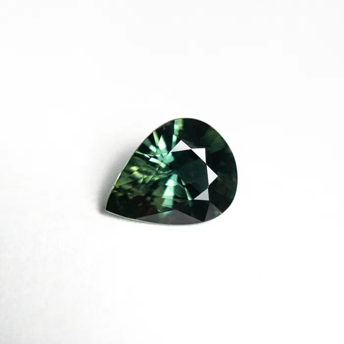 Green Brilliant Sapphire 101ct Pear Misfit Gems Earrings