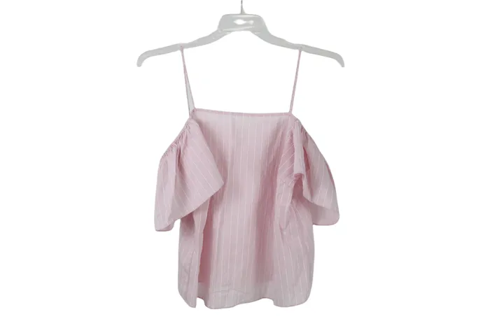 HM Pink White Striped Top 10 HM Rings