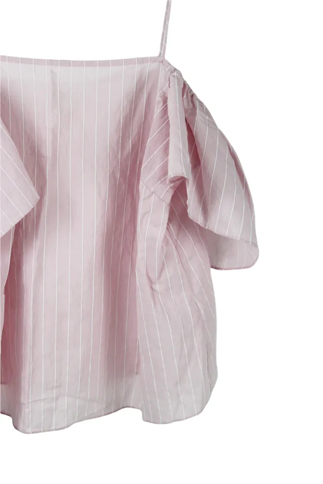 HM Pink White Striped Top 10 HM Rings