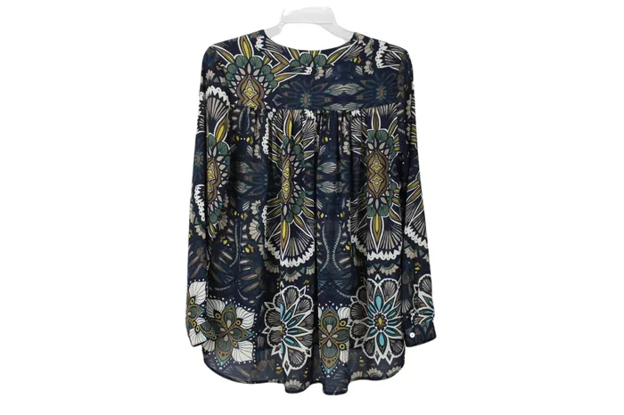 HM Rings HM Blue Pattern Blouse 6