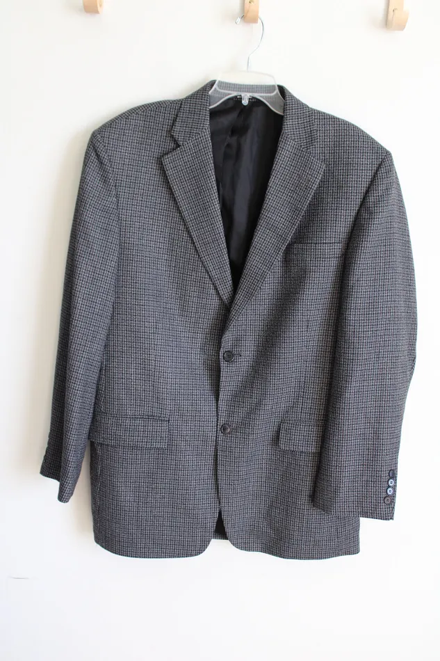 Haggar Earrings Haggar Gray Houndstooth Blazer 42 Long