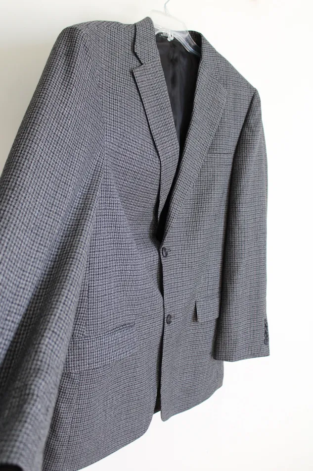 Haggar Earrings Haggar Gray Houndstooth Blazer 42 Long