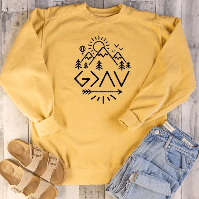 Highs and Lows Mountain Sweatshirt Lords Guidance Necklaces
