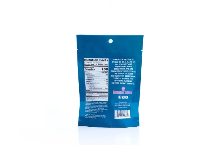 HISWEETSCO Earrings Gummies Shark 5oz bag