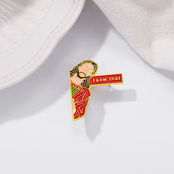 I Saw That Fun Jesus Pin Lords Guidance Earrings