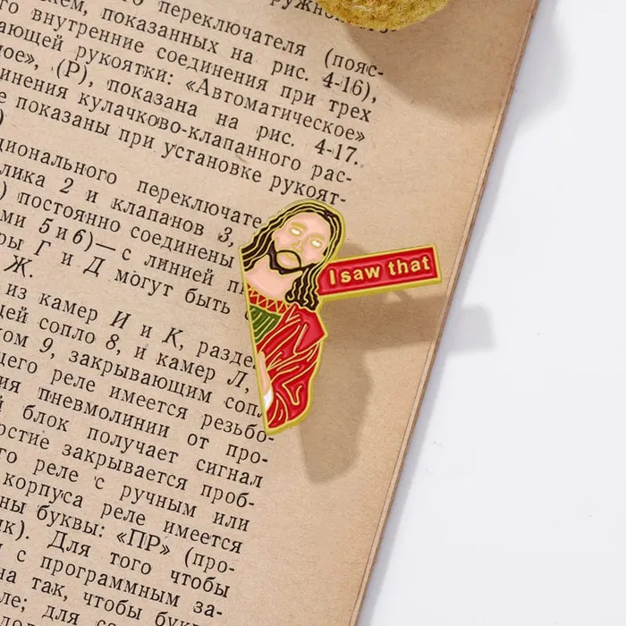 I Saw That Fun Jesus Pin Lords Guidance Earrings