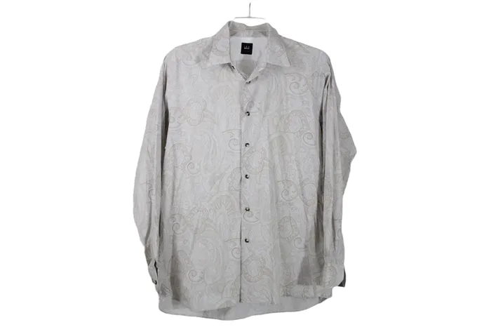 Ike Behar Neutral Paisley Dress Shirt L Ike Behar Earrings