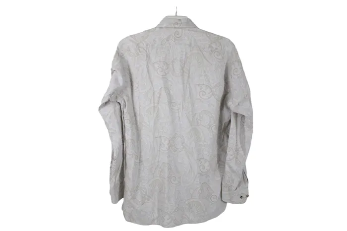 Ike Behar Neutral Paisley Dress Shirt L Ike Behar Earrings